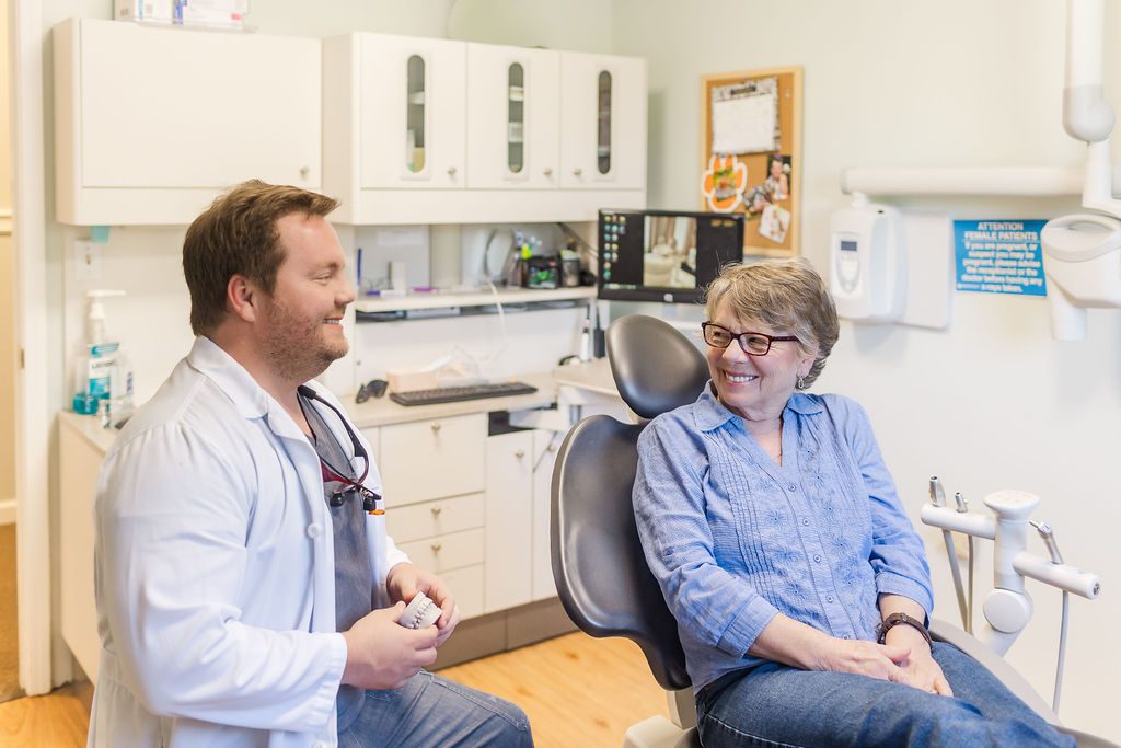 Dr Rhett with Patient